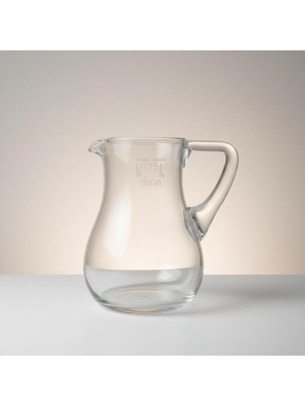 Deru 8 OUNCE Decanter Pitcher Syrup Creamer 0.25 Liter Germany Lab Glass Design